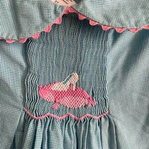 Adorable Pink and Blue Kids Casual Dress